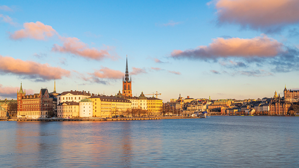 Stockholm Sweden panorama of the old city and of the island of Riddarholmen Digital Download