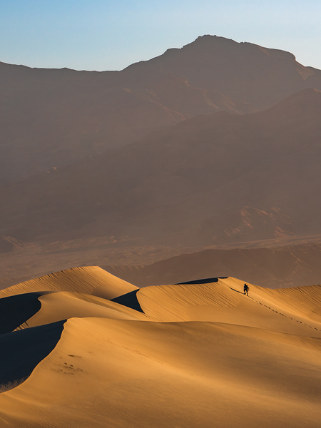 Death Valley USA. Man vs Sand dune Digital Download