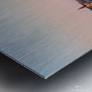 Sunset over Kungsholmen Stockholm Sweden with historic colorful buildings and Norra tornen. Metal print