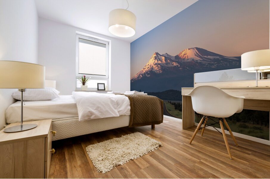  Mount Shasta California at dawn Mural print