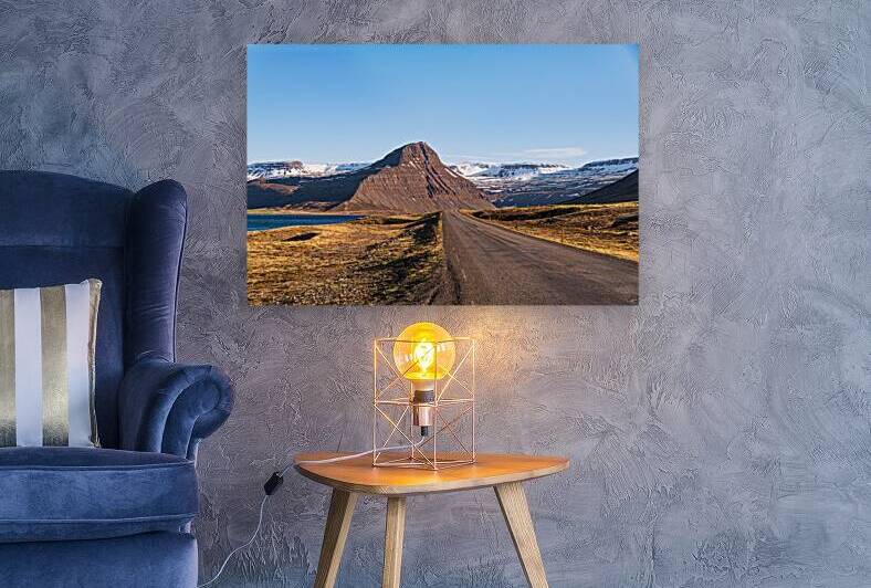 Road in the high arctic nature of Iceland Westfjords. by John Nilsson