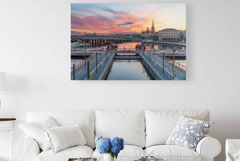 Old Town of Stockholm and Waters square near Slussen by John Nilsson