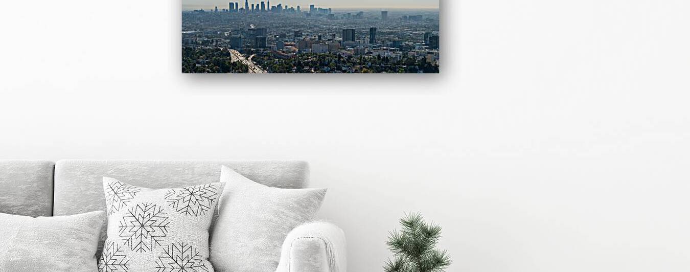 West Hollywood skyline and downtown Los Angeles skyline by John Nilsson