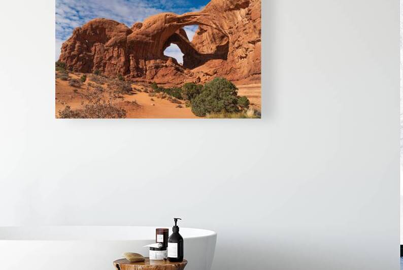 Double Arch formation in Arches National Park in Utah by John Nilsson