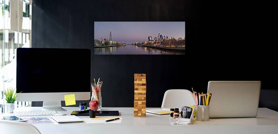 London UK the river Thames and surrounding skyline by John Nilsson