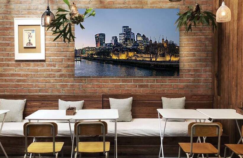 London UK downtown skyline at dusk by John Nilsson