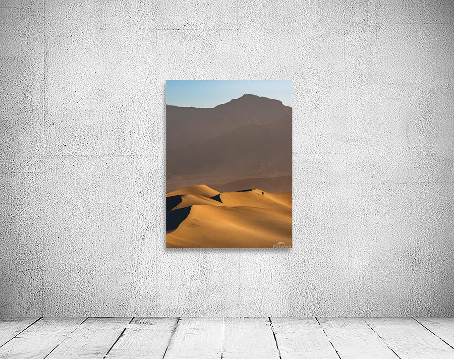 Death Valley USA. Man vs Sand dune Wall Preview