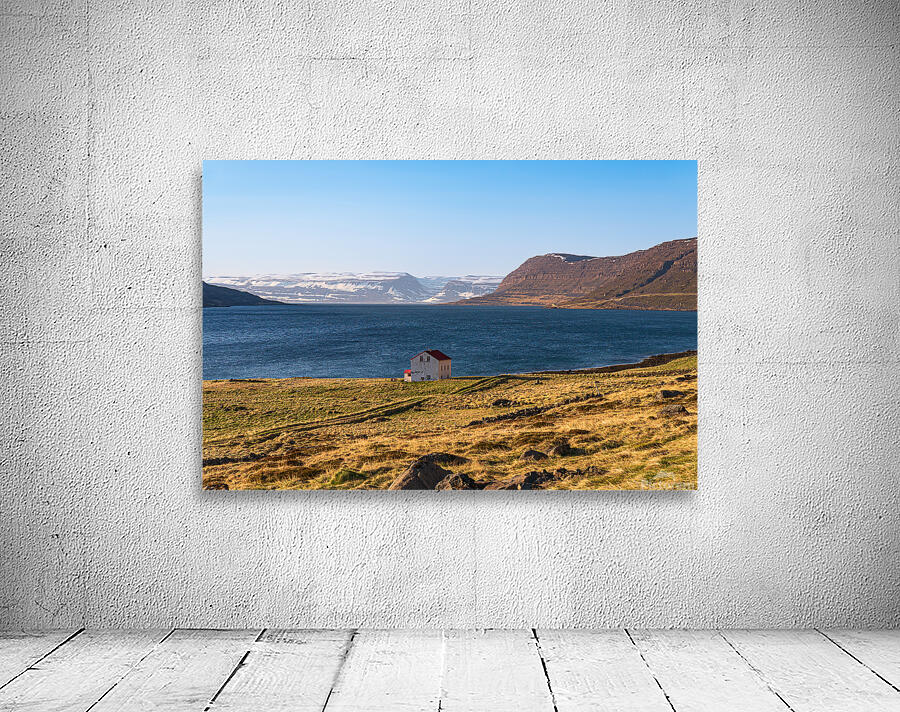 Lonely house in northern Iceland with wild nature Wall Preview