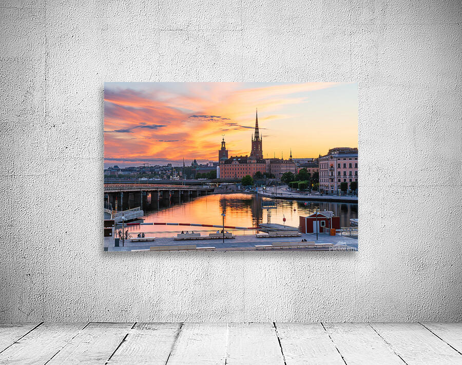 Slussen Lock Stockholm Vattentorget with the canal locks between Slussen and Gamla ...
