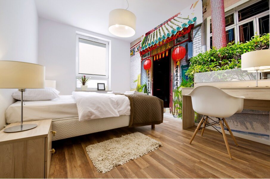 HK Island-RE - The Old Temple 08 Mural print