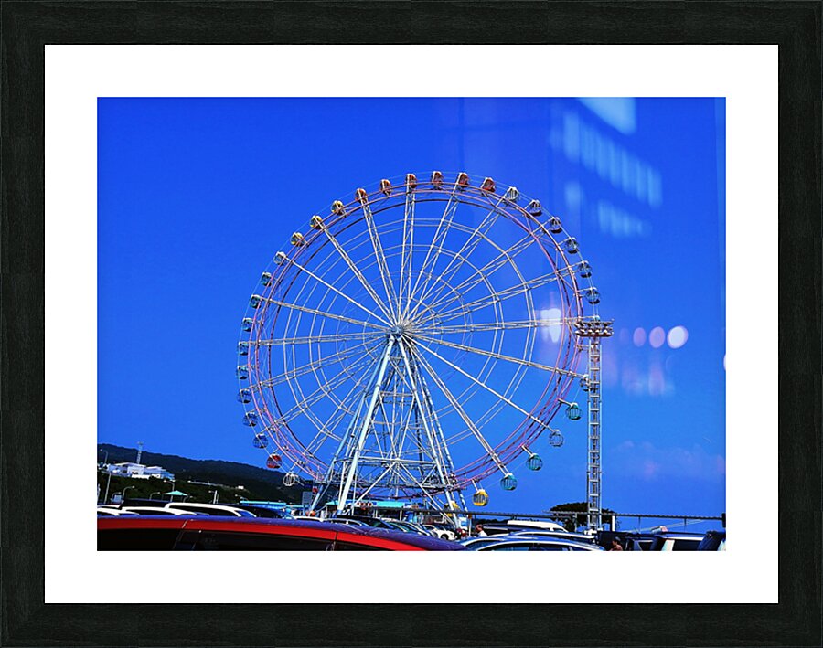 Japan-AB - Amusement Park and Car Park 3 Picture Frame print