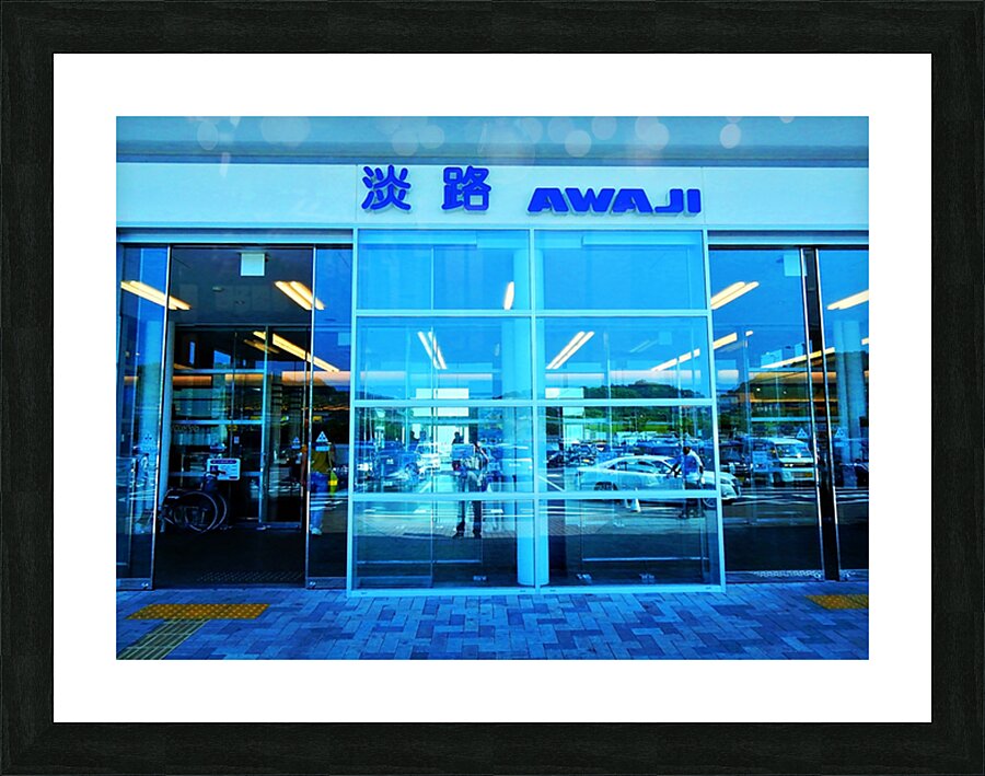 Japan-TA - Looking Thru the Shop Window Picture Frame print