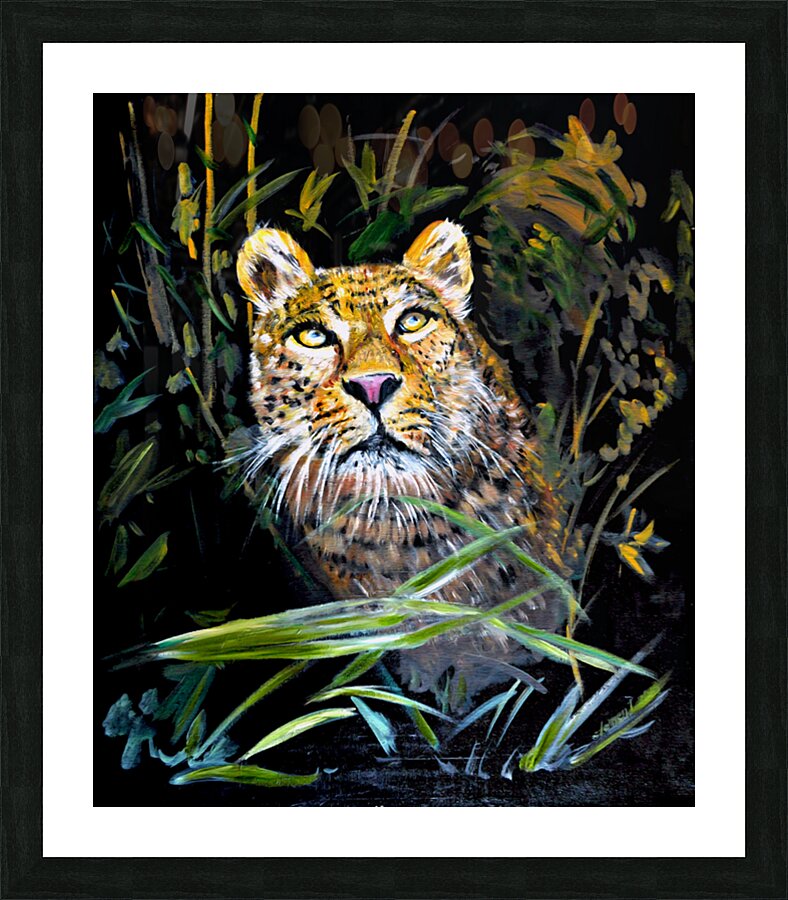 O-Leopard is Watching Picture Frame print