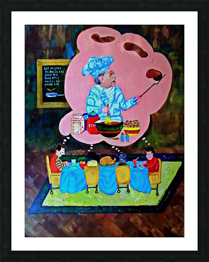 O-Chef is Cooking Picture Frame print