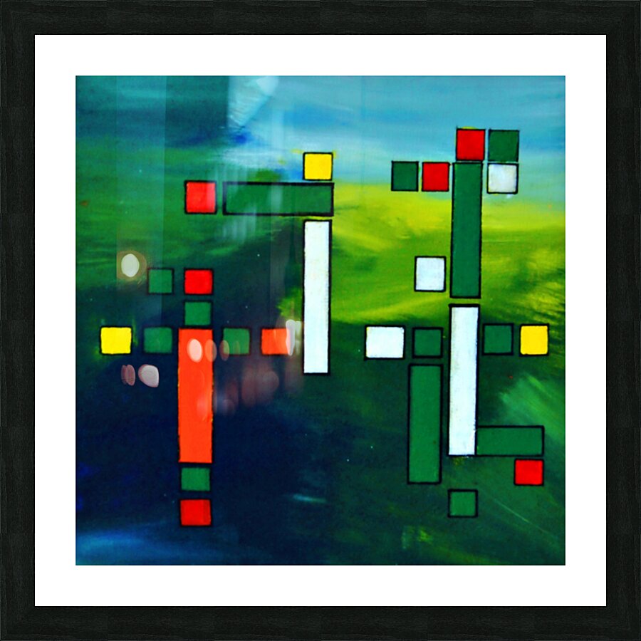 O-Colorful Lines Picture Frame print