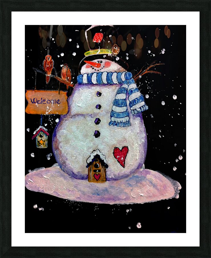 ZW-Snowman Picture Frame print