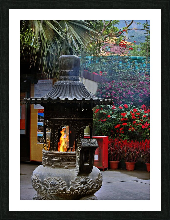 HK Island-RE - Smoke inside the temple 15 Picture Frame print