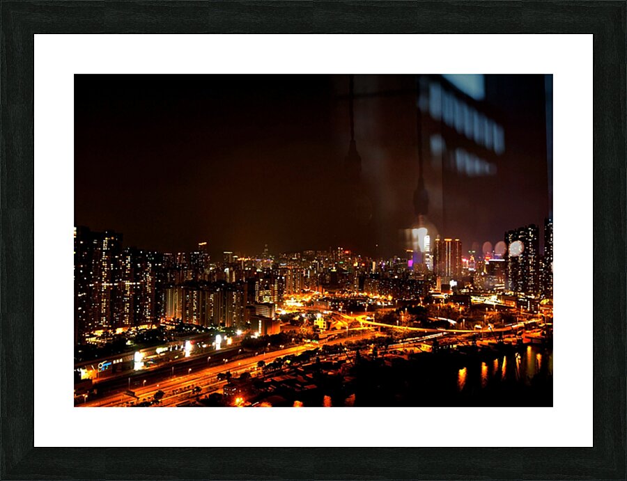 Hong Kong - City at Night 01 Picture Frame print