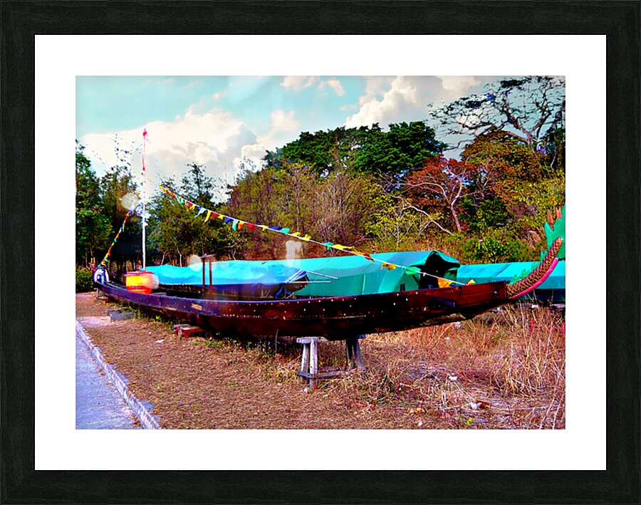 Hong Kong-A Useless Fishing Boat at Cheung Chau Picture Frame print