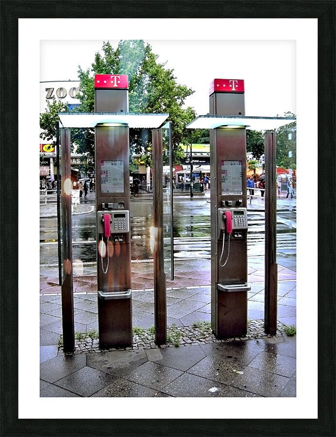EU-CI-Street Public Telephone Picture Frame print