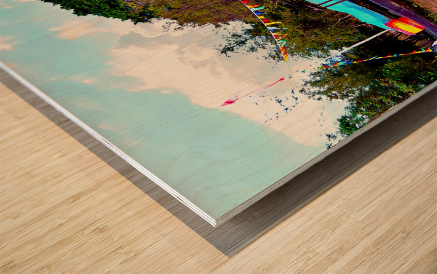 Hong Kong-A Useless Fishing Boat at Cheung Chau Wood print