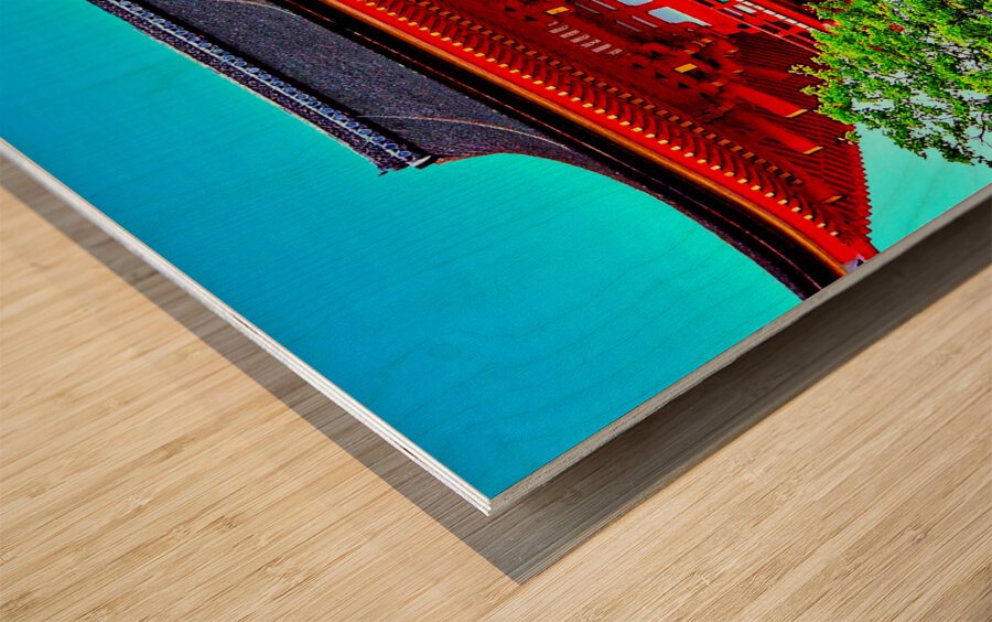 Japan-The Red Temple 02 Wood print