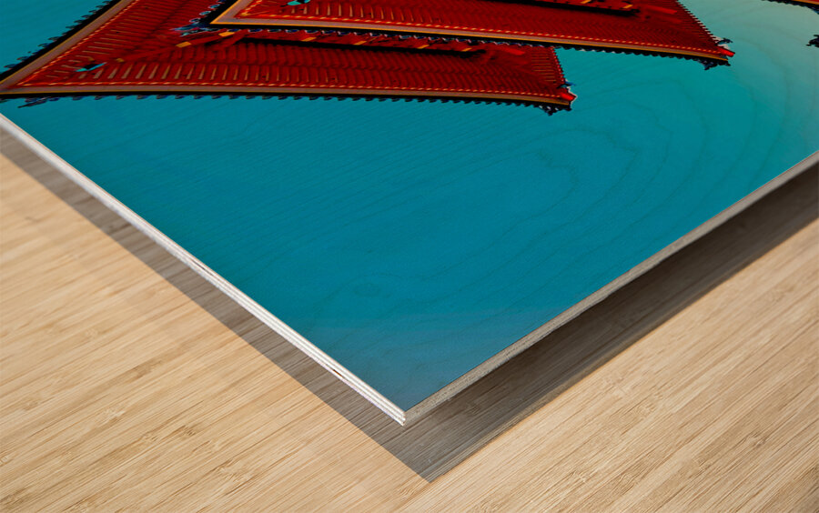 Japan-The Red Temple 06 Wood print