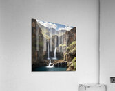 Default A majestic waterfall cascading down rugge Acrylic Print