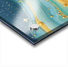 Golden River Flow – Fluid Abstract Art Print Acrylic print