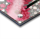 Bloom in Circles – Pink Zinnia Floral Abstract Print Impression Acrylique