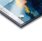 Edge of Light – Geometric Horizon Abstract Print Impression Acrylique