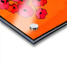 Poppies Against the Fire – Retro Minimal Floral Print Acrylic print