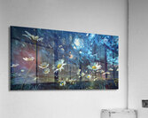 Stardust And Petals - Midnight Blue Floral Art Prints Acrylic Print