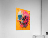 Uninhibited - Neon Skull Portrait Art Prints Impression acrylique