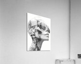 Echoes of Escher - Surreal Skull Line Art Prints Acrylic Print