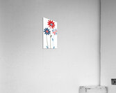 Plaid Botanica 9 - Retro Floral Art Prints Acrylic Print