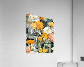 Fleurs Captives - Captive Flowers - Botanical Collage Art Prints Acrylic Print