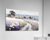 Flowers By The Fence - Country Floral Landscape Art Prints Acrylic Print