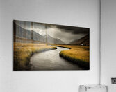 Where the Waters Run - Minimal Landscape Art Prints Impression acrylique