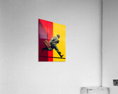 The Man Who Ran from Time – Surreal Poster Art Print Acrylic Print
