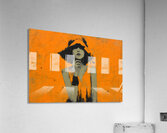 In the Orange Shadow – Vintage Fashion Art Print Acrylic Print