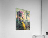 Against the Parisian Wind – Vintage Fashion Art Print Acrylic Print