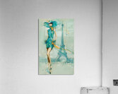The Lady in Turquoise – Vintage Fashion Art Print Acrylic Print