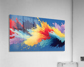 Prismatic Impact – Abstract Collision Art Print Acrylic Print