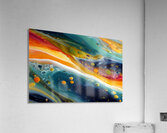 Nebula Runoff – Fluid Abstract Art Print Acrylic Print