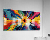 Supernova Sunburst – Vivid Fluid Abstract Print Acrylic Print
