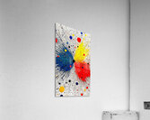 Primary Collision – Modern Abstract Splatter Print Acrylic Print