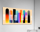 Chromatic Towers – Gradient Bar Abstract Print Acrylic Print