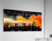 Molten Horizon – Dripping Lava Abstract Print Acrylic Print