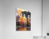 Lilywood Twilight – Mosaic Forest Reflection Print Acrylic Print